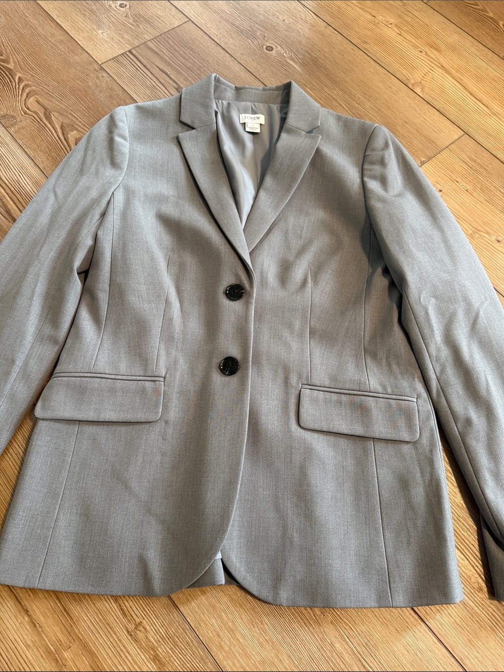J. Crew Gray Two-Button Tailored Blazer